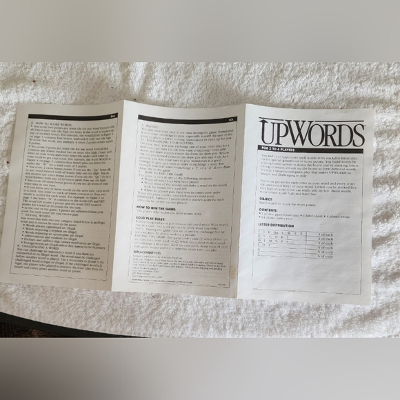 Upwords 3-Dimensional Words Stack Tile Board Game Milton Bradley 1988 CHARITY - Picture 7 of 8